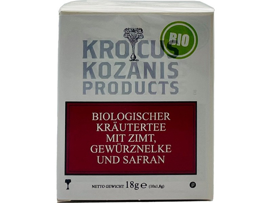 BIO Kräutertee mit Zimt.Gewürznelke & Safran
