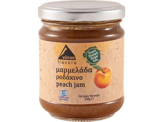 Pfirsichmarmelade ohne Zucker 230g Voras