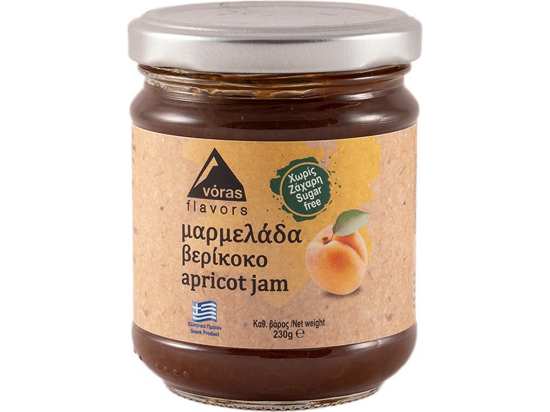 APRIKOSENMARMELADE OHNE ZUCKER 230G VORAS